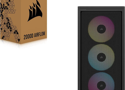 Case Gaming Corsair 2000D Airflow | Mini-ITX | Panel Malla | Alta Ventilación | Black