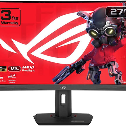 Monitor ASUS Curvo 27” ROG Strix XG27WCS | 2560 x 1440 | 180Hz | VA | FreeSync Premium Pro | HDMI | DisplayPort