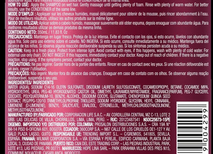 Shampoo Nutritivo Quinua Placent Life | 350ml | Fortalecimiento y suavidad para cabello seco o débil