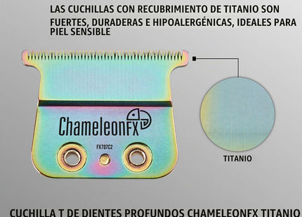 Barberology Cuchilla T ChameleonFX Titanio, FX707C2