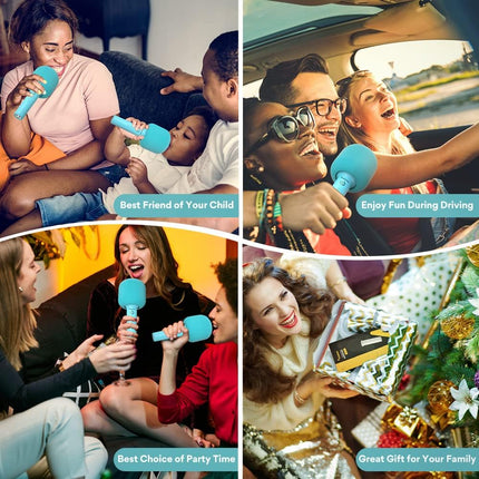 Micrófono Inalámbrico Maono MKP100‑A | Bluetooth 5.0 | Karaoke 3‑en‑1 | 8 Efectos de Voz | Altavoz Integrado