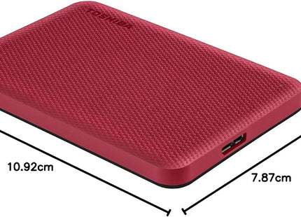 Toshiba Disco Duro Externo 1TB USB 3.0 Rojo, HDTCA10XR3AA