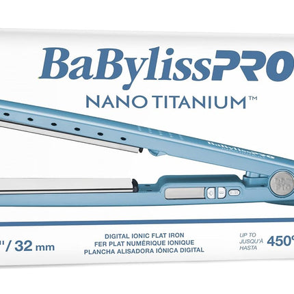 Plancha Nano Titanium 1” 450°F BaByliss | Para cabello grueso y rebelde | Tecnología Nano Titanium | Temperatura alta