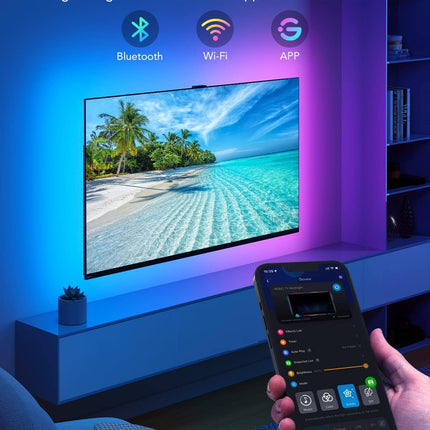 Tira de Iluminación LED Govee H61780A1 | TV Backlight 3 m | RGBIC | Wi-Fi + Bluetooth