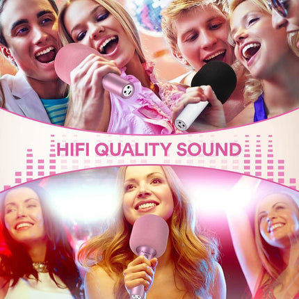 Micrófono Inalámbrico Maono MKP100‑R | Bluetooth | Karaoke 3‑en‑1 | 8 Efectos de Voz | Altavoz Integrado