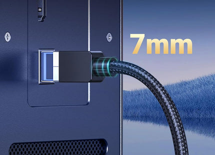 Vista completa del cable de red CAT8 UGREEN con ambos conectores