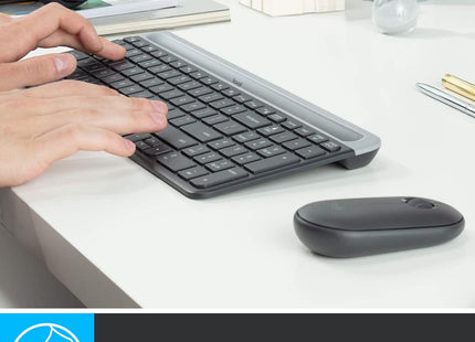 Teclado y Mouse Logitech MK470 | Inalámbrico | Diseño Ultra Delgado | Inglés