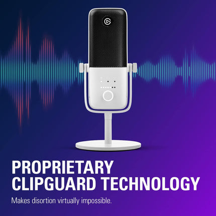 Micrófono Elgato Wave:3 White | USB | Condensador | Streaming y Podcast | 10MAB9911