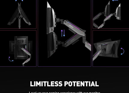 Soporte para Monitor MSI MPG MT201R RGB | Ajustable | Gris