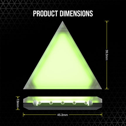 Paneles de Iluminación Corsair iCUE LC100 | Mini Triángulo | Kit de 9 Paneles RGB | CL-9011114-WW