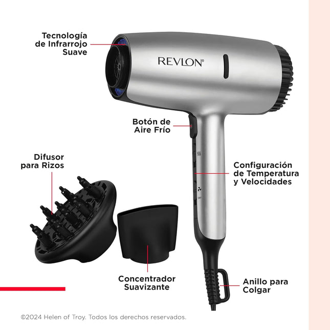 Secadora Dry Max 1875W Revlon | Para un secado rápido con menos frizz y más control en tu cabello