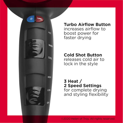 Secadora Volumi Turbo Revlon RV473CP | Para secar y dar volumen a tu cabello con potencia profesional