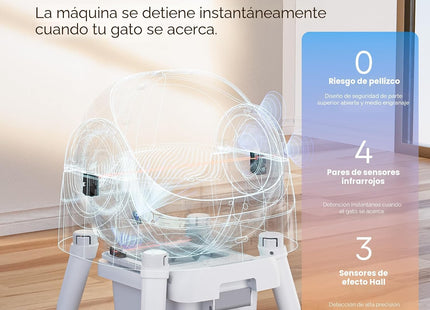 Arenero Automático Teweoa AS11 Autolimpiante Abierto de 32 dB para Gatos