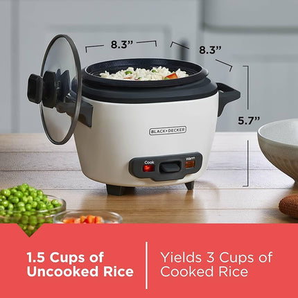 Olla Arrocera Black+Decker RC503 | 3 Tazas Cocidas | 200W
