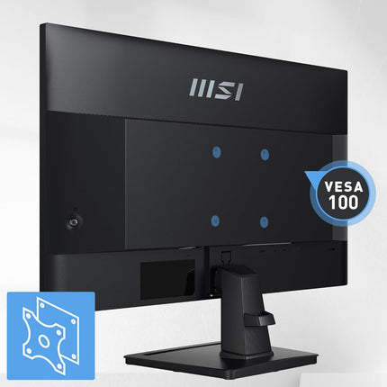 Monitor MSI PRO MP275Q 27” | 2560 x 1440 | 100Hz | 1ms | HDMI | DisplayPort | Plano | Negro
