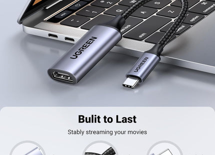 Adaptador USB-C HDMI UGREEN CM297 vista trasera especificaciones
