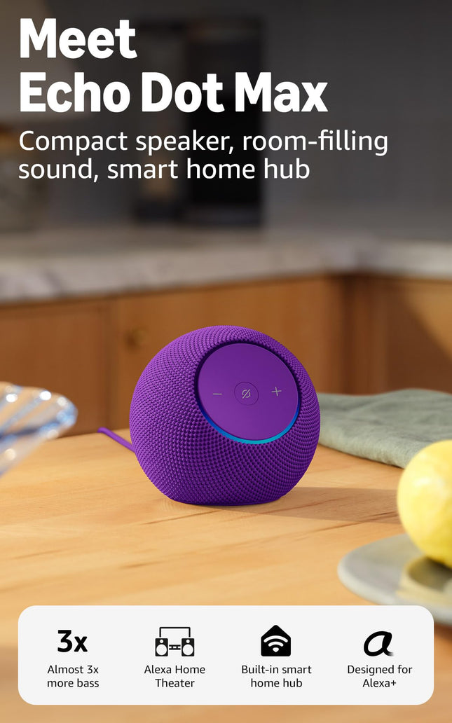 Amazon Bocina Inteligente con Alexa Amatista, Echo Dot Max