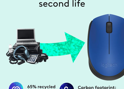 Mouse Logitech M170 | Inalámbrico | Receptor USB | 1000 DPI | Diseño Ambidiestro