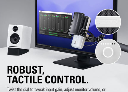 Micrófono Elgato Wave:3 White | USB | Condensador | Streaming y Podcast | 10MAB9911