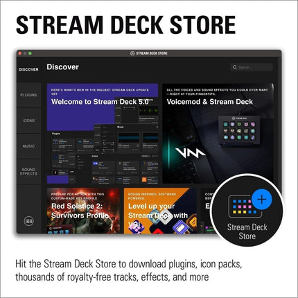 Teclado para Streaming Elgato Stream Deck MK2 | 15 Botones LCD | Personalizable | USB | Color Blanco