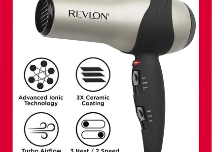 Secadora Volumi Turbo Revlon RV473CP | Para secar y dar volumen a tu cabello con potencia profesional