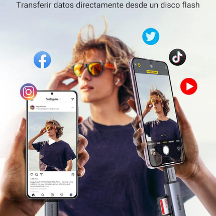 Adaptador UGREEN US270 | USB-C a USB 3.0 | Transferencia Rápida 5Gbps | Gris