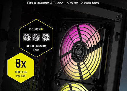 Case Gaming Corsair 2000D Airflow | Mini-ITX | Panel Malla | Alta Ventilación | Black