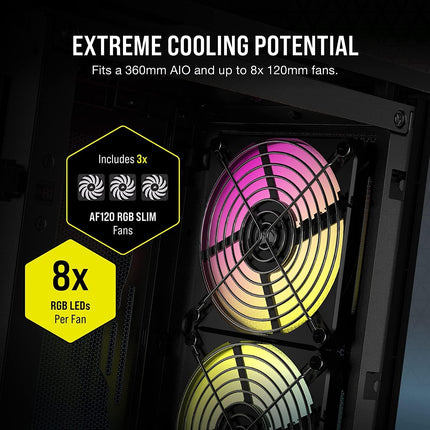 Case Gaming Corsair 2000D Airflow | Mini-ITX | Panel Malla | Alta Ventilación | Black