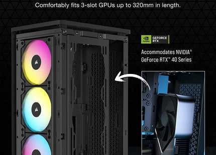 Case Gaming Corsair 2000D Airflow | Mini-ITX | Panel Malla | Alta Ventilación | Black