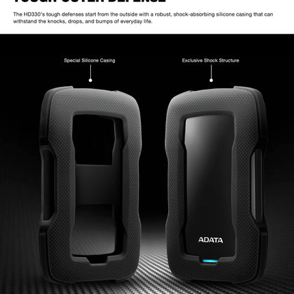 Disco Duro Externo ADATA HD330 AHD330-4TU31-CBK | 4TB | 2.5” | USB 3.1 | Negro | Resistente a impactos