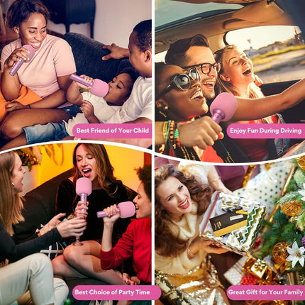 Micrófono Inalámbrico Maono MKP100‑R | Bluetooth | Karaoke 3‑en‑1 | 8 Efectos de Voz | Altavoz Integrado