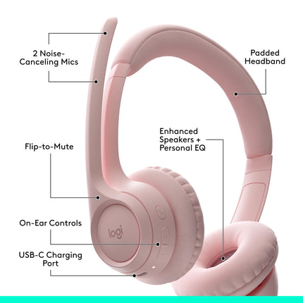 Headset Logitech Zone 300 | Inalámbrico | Bluetooth