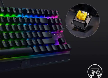 Razer BlackWidow V3 Mini HyperSpeed Teclado Gaming Mecánico 65% RGB Español Switch Amarillo USB-C Negro