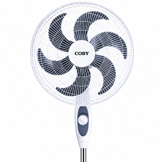 Coby Ventilador de Pie 18" Blanco, FY3322-2204W