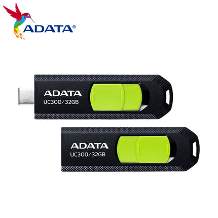 Memoria USB ADATA UC300 | 64GB | USB 3.2 Gen 1 | Tipo-C | Negro/Verde