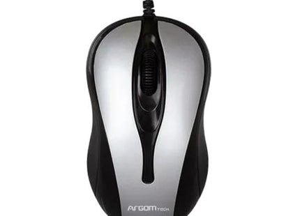 Mouse Argom ARG-MS-0008GR | Alámbrico | USB | Óptico 1000 DPI | Ambidiestro | Gris