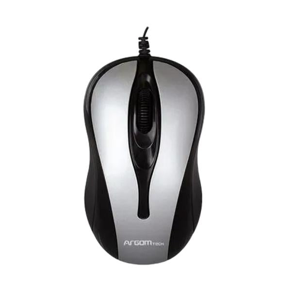 Mouse Argom ARG-MS-0008GR | Alámbrico | USB | Óptico 1000 DPI | Ambidiestro | Gris