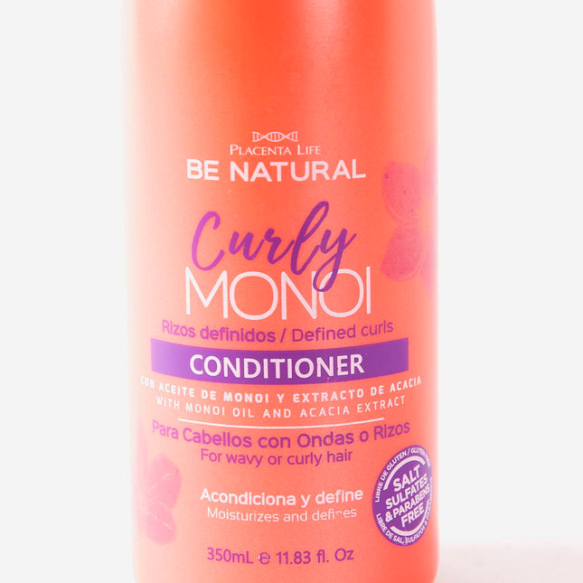 Acondicionador Curly Monoi Rizos Definidos 350ml Placent Life | Ideal para rizos hidratados | suaves y sin frizz
