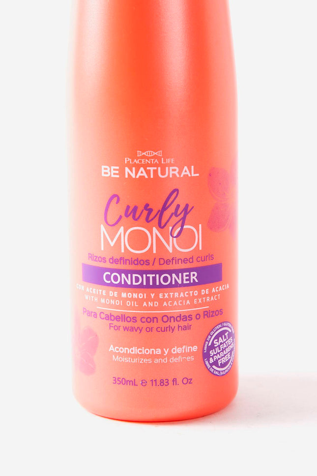 Acondicionador Curly Monoi Rizos Definidos 350ml Placent Life | Ideal para rizos hidratados | suaves y sin frizz