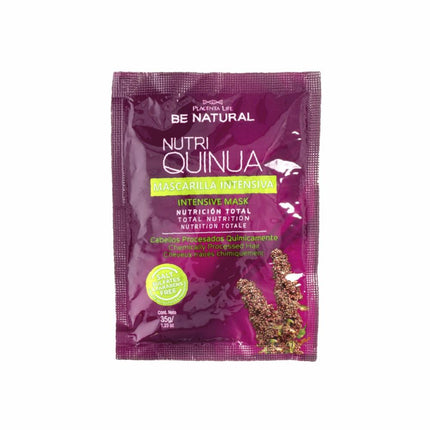 Mascarilla Nutritiva con Quinua Sachet 35g Placent Life | Para fortalecer y revitalizar el cabello desde la raíz