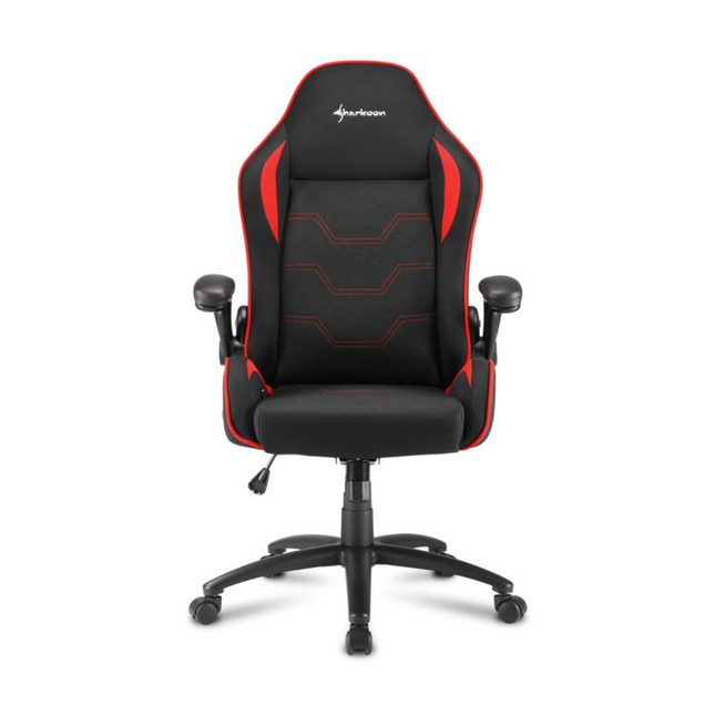 Silla Gaming Sharkoon ELBRUS 1 | Diseño Ergonómico | Reclinable | Base Metálica | Color Negro/Rojo