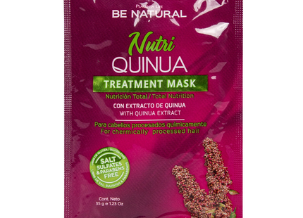 Mascarilla Intensiva Nutri Quinua Placent Life | 35g | Nutrición profunda para cabello seco o dañado