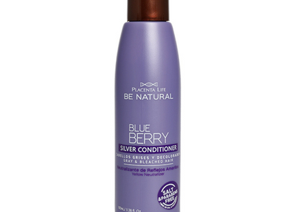 Acondicionador Matizante Placent Life Blue Berry Silver | 100ml | Neutraliza tonos amarillos | ideal para cabello rubio | con canas o decolorado