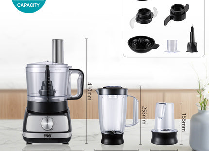 Winning Star Procesador de Alimentos 7 en 1 de 1.5L 400W, ST-2372