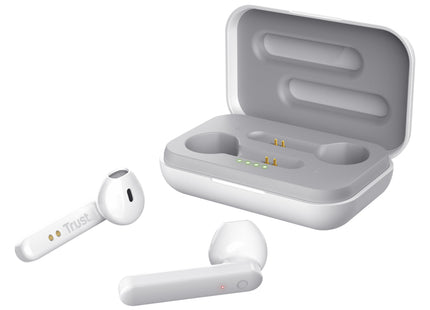 Audífonos Trust BT Control Táctil Blanco vista 45 grados