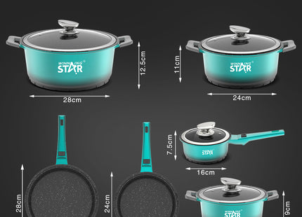 Set de Ollas Winning Star ST-5106, 10 Piezas