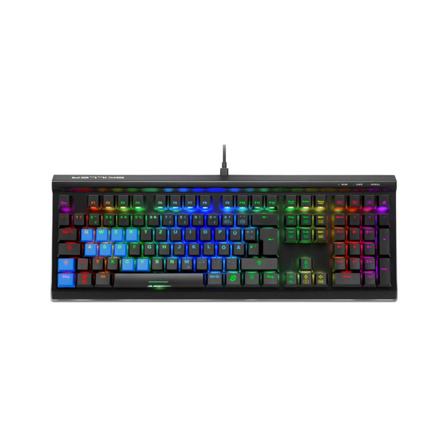 Teclado Gaming Sharkoon Skiller SGK60 | Mecánico | Switch Blanco | RGB | Layout Inglés | USB Cableado