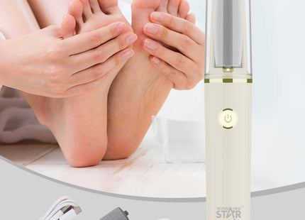 Winning Star Exfoliador Eléctrico para Pies Dorado, ST-5850