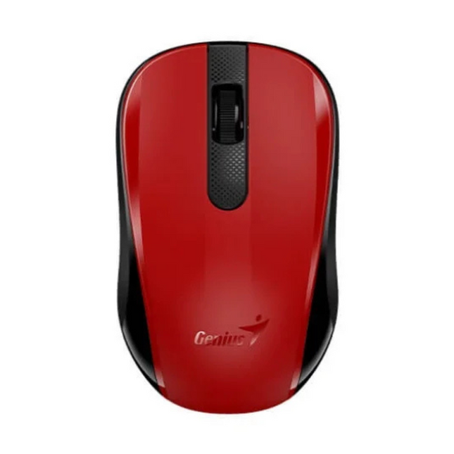 Mouse Genius NX-8008S negro inalámbrico vista frontal sobre fondo blanco