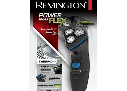 Afeitadora Eléctrica Rotativa Remington PR1335 (110) F | Barba | Cuchillas Dual Precision Plus | Cabezal Antimicrobiano | 40 Min Recargable
